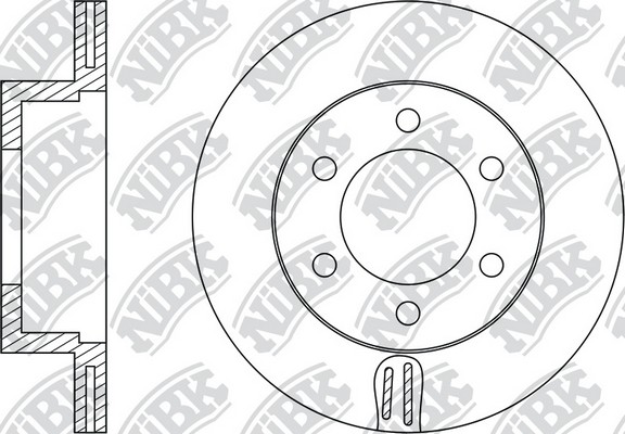 Диск тормозной MITSUBISHI Pajero (02-) задний вентилируемый (1шт.) NIBK RN1249 NIBK