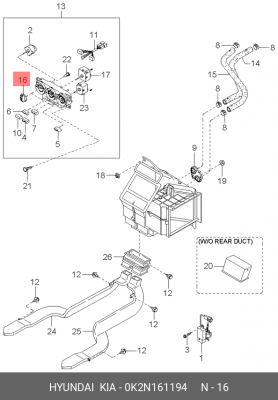 KIA SPECTRA/SEPHIA II/SHUMA II/MENTOR II 0K2N161194 HYUNDAI KIA
