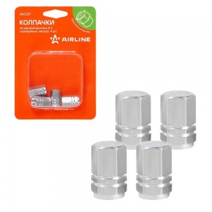 Колпачок камеры K-1 (серебряные, металл) 4 шт. AVC07 AIRLINE