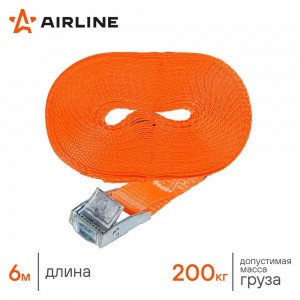 Стяжка крепления груза 0.2т 6м-25мм (полиэстер) с фиксатором AIRLINE AS-T-02 AIRLINE