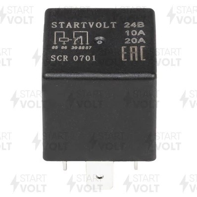 Реле автомобильное 5 конт. 24V 10,20A (без кронштейна) (SCR 0701) SCR 0701 START VOLT