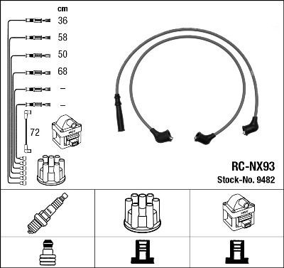Провода высоковольтные RCNX93 9482 NGK