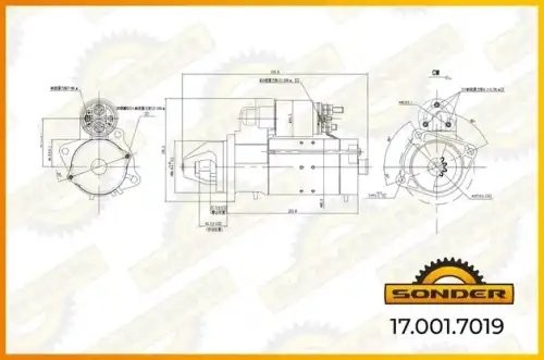 Стартер Premium 24V, 4 kW 11 зубцов о.н MAN 51262017213 / MAHLE - MS 439 — 2 год 170017019 SONDER