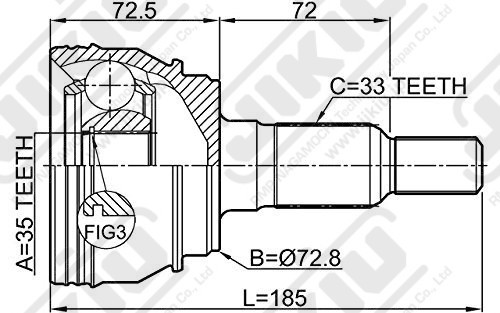 ШРУС CADILLAC (GM)_Escalade_TK15706/TK10706_(2006-2020)/_Escalade ESV_TK10936/TK JC52023 JIKIU