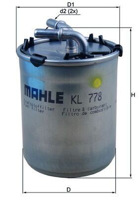 Фильтр топливный KL778 MAHLE KNECHT
