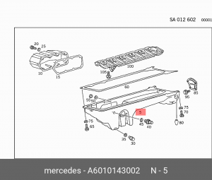 6010143002 ПОДДОН МАСЛЯНЫЙ A6010143002 MERCEDES BENZ