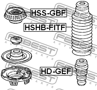 Отбойник переднего амортизатора HD-GEF FEBEST