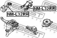 подушка двигателя задняя!\ Nissan Murano 07-14 NM-L32RR FEBEST