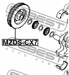 Шкив коленвала MZDS-CX7 FEBEST