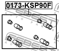 Пыльники направляющей суппорта комплект 0173-KSP90F 0173-KSP90F FEBEST