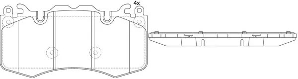 Колодки тормозные передние (LR DISCOVERY/ RANGE ROVER/SPORT 3.0/5.0 09-) BP47567 BP47567 SB NAGAMOCHI