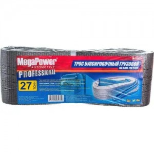 Трос буксировочный 27,0 т. (лента 6м, петля-петля) /MEGAPOWER/ M75627 MEGA POWER