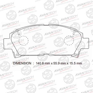 Колодки тормозные дисковые Avantech передние (противоскрипная пластина в компл.) AV803 AVANTECH
