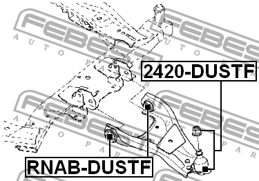 Сайлентблок нижн передн рычага RNAB-DUSTF RNAB-DUSTF FEBEST