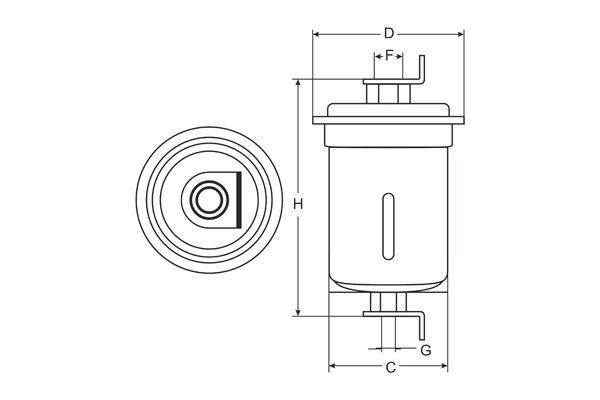 Фильтр топливный ST762 SCT