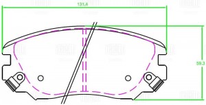 Колодки торм. Opel Insignia (08-)/SAAB 9-5 (10-) диск. перед. (PF 4421) PF4421 TRIALLI