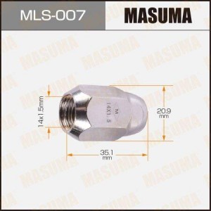 гайка колесная! 14x1.5 ключ 21мм\ MLS-007 MASUMA