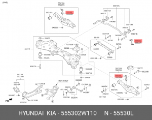СТОЙКА СТАБИЛИЗАТОРА 55530-2W110 55530-2W110 HYUNDAI KIA
