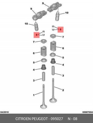 СУХАРЬ КЛАПАНА 0950 27 CITROEN PEUGEOT