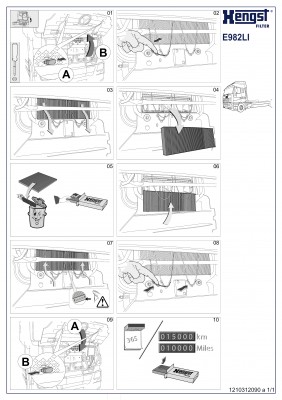 Воздушный фильтр салона ACTROS E982LI HENGST