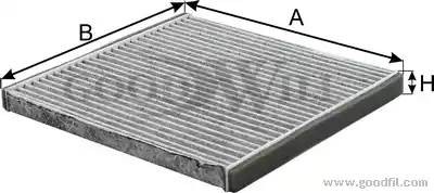 Фильтр салона угольный AG170CFC AG 170 CFC GOODWILL