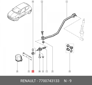 втулка КПП!\ Renault Megane 7700743133 RENAULT