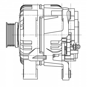 Генератор для а/м Opel Corsa D (06-) 1.0i/1.2i/1.4i/Astra H (04-) 1.4i 120A (LG  LG2107 START VOLT