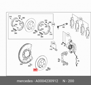 диск тормозной задний!\ MB W211 2.0-5.0/4.0CDi 02> A0004230912 MERCEDES BENZ