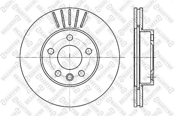 диск тормозной передний!\ VW T4 2.0 96> 6020-4768V-SX STELLOX