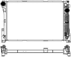 Радиатор MERCEDES GLK (X204) охлаждения двигателя SAKURA 33118503 SAKURA