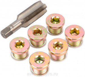 Набор инструментов для восстановления резьбы M20х1.5мм слив.отверстия 13 предм.  40580 AVTO DELO