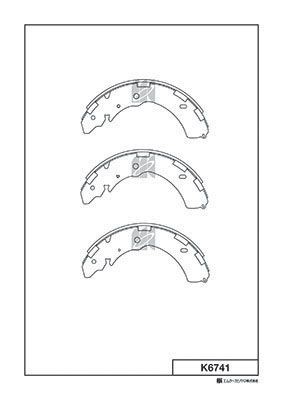 Колодки тормозные барабанные MITSUBISHI L200 05 K6741 K6741 MK KASHIYAMA