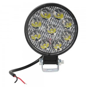 Фара светодиод. круглая, 9LED, направленный свет, 9Вт, 83х83х22мм, 12/24В, PLUS  ALED144 AIRLINE