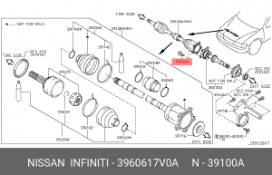 3960617V0A БОЛТ 39606-17V0A NISSAN