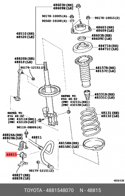 TOYOTA PREVIA (2000>) 48815-48070 TOYOTA
