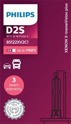 Лампа ксеноновая D2S 35W +150% P32d-2 4800K Xenon X-Treme Vision Gen2 PHILIPS 85122XV2C1 PHILIPS