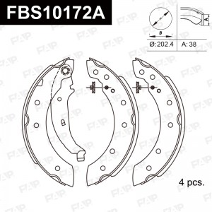 Тормозные колодки барабанные PREMIUM FBS10172A FBS10172A FAP