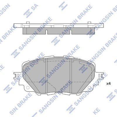 Тормозная колодка SP4101 SP4101 SANGSIN