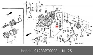 САЛЬНИК ТРАНСМИССИИ 91233PT0003 91233PT0003 HONDA