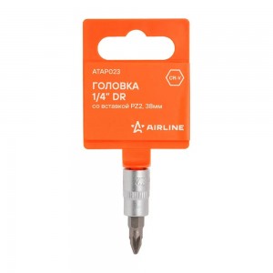 Головка 1/4 со вставкой PZ2, L=38мм (ATAP023) ATAP023 AIRLINE