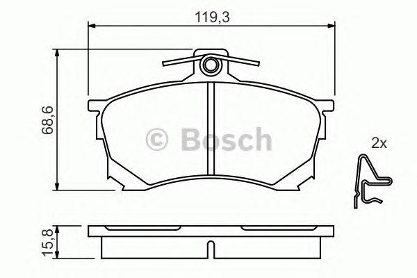 Тормозные колодки 0986424370 0 986 424 370 BOSCH