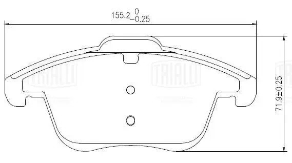 Колодки торм. Citroen C5 (08-)/Peugeot 407 (04-) диск. перед. (PF 2269) PF 2269 TRIALLI