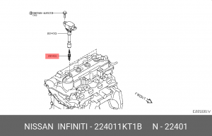 Свеча зажигания  NISSAN 224011KT1B 224011KT1B NISSAN