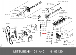 КЛАПАН ВЫПУСКНОЙ  1011A401 1011A401 MITSUBISHI