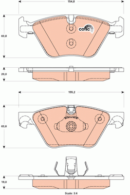 BMW 5-СЕРИЯ F10/F11 (2010>) 2010> GDB1882 TRW