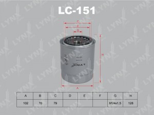 Фильтр масляный LC-151 LYNXAUTO