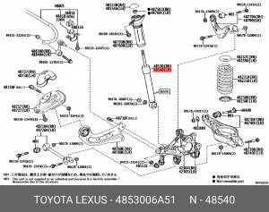 амортизатор задний!\ Toyota Camry 18> 48530-06A51 TOYOTA