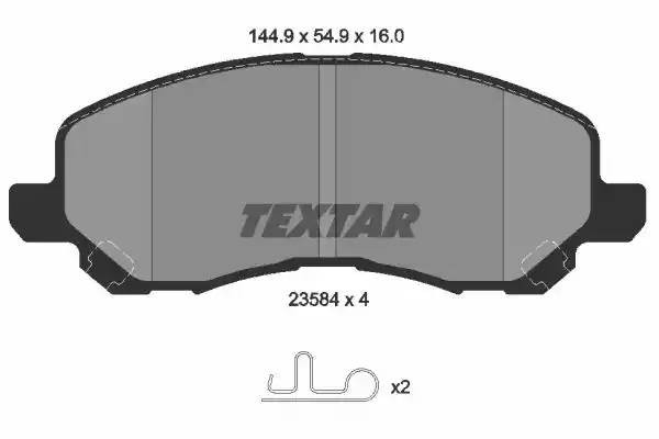 2358401 колодки дисковые передние!\ Mitsubishi Space Runner 2.0i 16V/2.4GDi 99> 2358401 TEXTAR