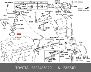 Прокладка 23224-36020 23224-36020 TOYOTA