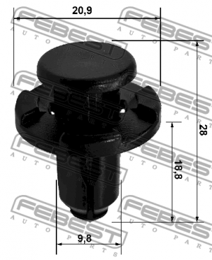 Клипса SUBARU LEGACY 1998-2021 88570-077 88570-077 FEBEST